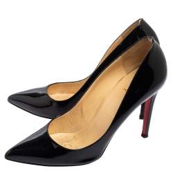 Pre Owned Christian Louboutin Black Patent Leather So Kate Pumps Size 41
