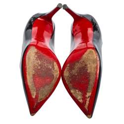 Pre Owned Christian Louboutin Black Patent Leather So Kate Pumps Size 41