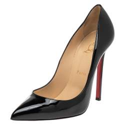 CHRISTIAN LOUBOUTIN #39590 Black Patent Leather Heels (US 7.5 EU