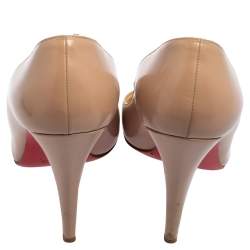 Christian Louboutin Nude Pink Leather Simple Pumps Size 39