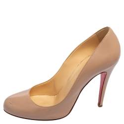 Christian Louboutin Nude Pink Leather Simple Pumps Size 39