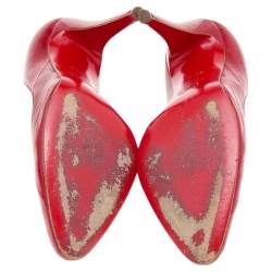 Christian Louboutin Red Eel Leather Pumps Size 36.5
