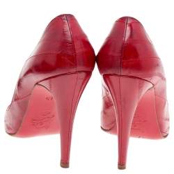Christian Louboutin Red Eel Leather Pumps Size 36.5