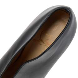 Christian Louboutin Black Leather Fast Plato Platform Booties Size 36.5