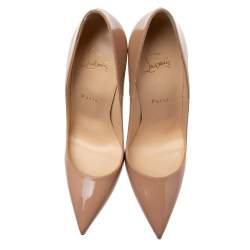 Christian Louboutin Beige Patent Leather So Kate Pumps Size 39