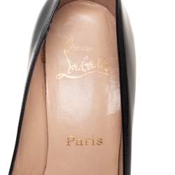 مملوكة مسبقًا Christian Louboutin Black/Multicolor Glitter Patent Leather New Simple Pumps Size 37.5