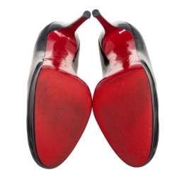 مملوكة مسبقًا Christian Louboutin Black/Multicolor Glitter Patent Leather New Simple Pumps Size 37.5