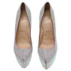 مملوكة مسبقًا Christian Louboutin Multicolor Strass Daffodile Platform Pumps Size 39