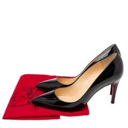 Christian Louboutin Black Patent Leather So Kate Pointed Toe Pumps Size 38.5