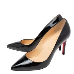 Christian Louboutin Black Patent Leather So Kate Pointed Toe Pumps Size 38.5