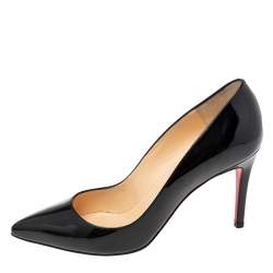 Christian Louboutin Black Patent Leather So Kate Pointed Toe Pumps Size 38.5