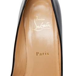Christian Louboutin Black Patent Leather So Kate Pointed Toe Pumps Size 38.5