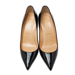 Christian Louboutin Black Patent Leather So Kate Pointed Toe Pumps Size 38.5