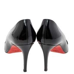 Christian Louboutin Black Patent Leather So Kate Pointed Toe Pumps Size 38.5