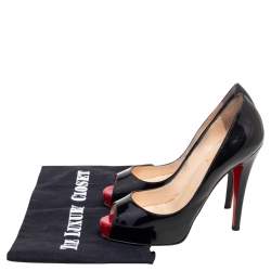 Christian Louboutin Black Patent Leather Very Prive Pumps Size 35