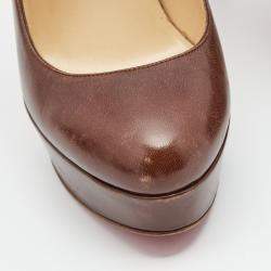 Christian Louboutin Brown Leather Bianca Pumps Size 36