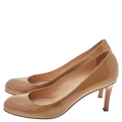 Christian Louboutin Beige Patent Leather Simple Pumps Size 35