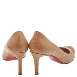 Christian Louboutin Beige Patent Leather Simple Pumps Size 35