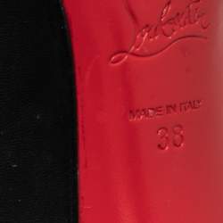 Pre Owned Christian Louboutin Black Leather Zappa Pumps Size 38