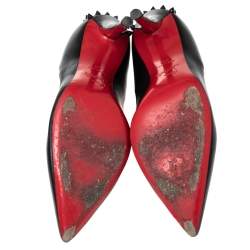 Pre Owned Christian Louboutin Black Leather Zappa Pumps Size 38