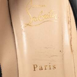 Pre Owned Christian Louboutin Black Leather Zappa Pumps Size 38