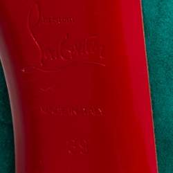 Pre Owned Christian Louboutin Green Suede Very Prive Pumps Size 39