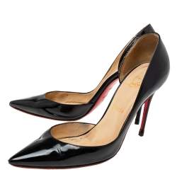 Pre Owned حذاء كعب عالي كريستيان لوبوتان ايريزا جلد لامع أسود مقاس 40