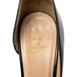 Pre Owned حذاء كعب عالي كريستيان لوبوتان ايريزا جلد لامع أسود مقاس 40