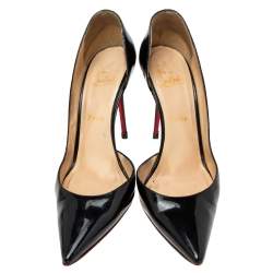 Pre Owned حذاء كعب عالي كريستيان لوبوتان ايريزا جلد لامع أسود مقاس 40