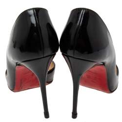 Pre Owned حذاء كعب عالي كريستيان لوبوتان ايريزا جلد لامع أسود مقاس 40