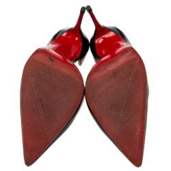 Pre Owned حذاء كعب عالي كريستيان لوبوتان ايريزا جلد لامع أسود مقاس 40