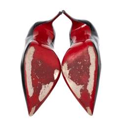 Pre Owned Christian Louboutin Black Patent Leather So Kate Pumps Size 40