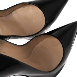 Pre Owned Christian Louboutin Black Patent Leather So Kate Pumps Size 40