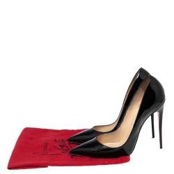 Pre Owned Christian Louboutin Black Patent Leather So Kate Pumps Size 40