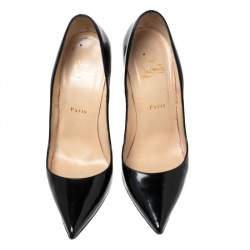 Pre Owned Christian Louboutin Black Patent Leather So Kate Pumps Size 40