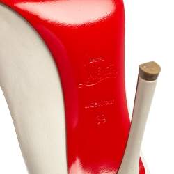 مملوكة مسبقًا Christian Louboutin White Leather Kate Pumps Size 39