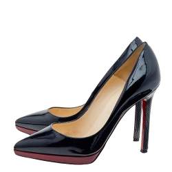 Pre Owned Christian Louboutin  Patent Leather Pointed Toe Pumps Size 36.5