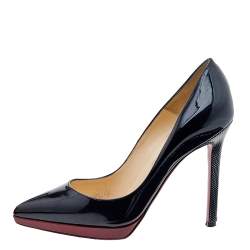 Pre Owned Christian Louboutin  Patent Leather Pointed Toe Pumps Size 36.5