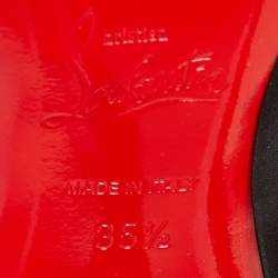 Pre Owned حذاء بوت كاحل كريستيان لوبوتان كلاميجاني جلد أسود بمقدمة مدببة مقاس 35.5