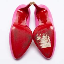 Christian Louboutin Pink Suede Elisa Pumps Size 38.5