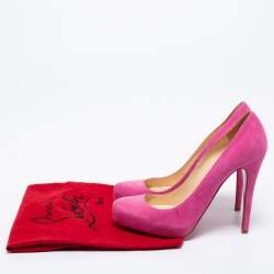 Christian Louboutin Pink Suede Elisa Pumps Size 38.5