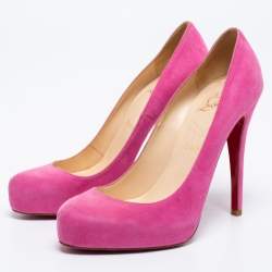 Christian Louboutin Pink Suede Elisa Pumps Size 38.5