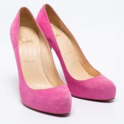 Christian Louboutin Pink Suede Elisa Pumps Size 38.5