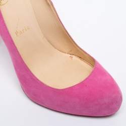 Christian Louboutin Pink Suede Elisa Pumps Size 38.5