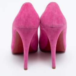 Christian Louboutin Pink Suede Elisa Pumps Size 38.5