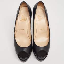 Christian Louboutin Black Leather Palais Royal Pumps Size 38.5