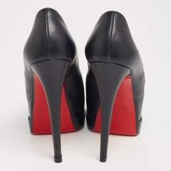 Christian Louboutin Black Leather Palais Royal Pumps Size 38.5