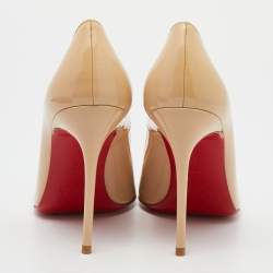 Christian Louboutin Beige Patent Leather Fifi Pumps Size 37