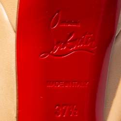 Christian Louboutin Beige Leather Bianca Platform Pumps Size 37.5