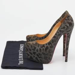 Christian Louboutin Metallic Fabric Daffodile Pumps Size 36.5